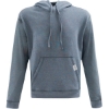 Custom Unisex Fleece Hooded Sweatshirt Blue Rainbow