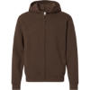 Custom Unisex ReFlex Fleece Full-Zip Hoodie Sweatshirt Brown