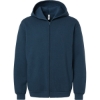 Custom Unisex ReFlex Fleece Full-Zip Hoodie Sweatshirt Sea Blue