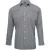 Custom Mens Microcheck Gingham Cotton Shirt Black/ White