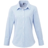 Custom Womens Microcheck Gingham Cotton Shirt Light Blue/ White
