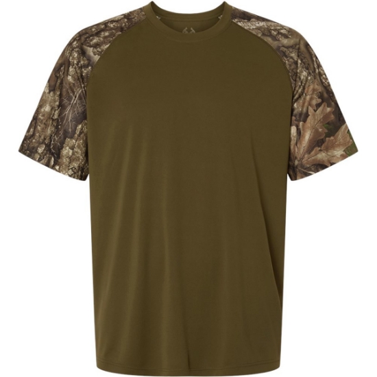 Custom Unisex Realtree® Performance Colorblock T-Shirt Camo/ Green