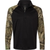 Custom Unisex Realtree® Performance Colorblocked Quarter-Zip Pullover Camo/ Black