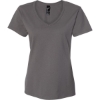 Custom Womens Perfect-T V-Neck T-Shirt Smoke Grey