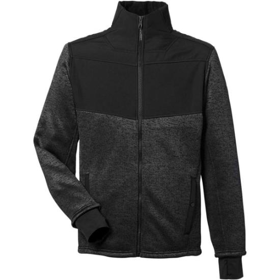 Custom Mens Passage Sweater Jacket Black Powder/ Black