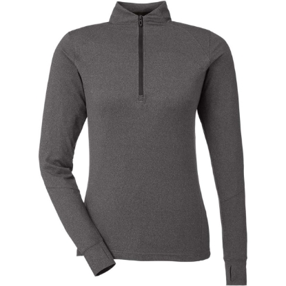 Custom Womens Spyre Quarter-Zip Pullover Black Frost
