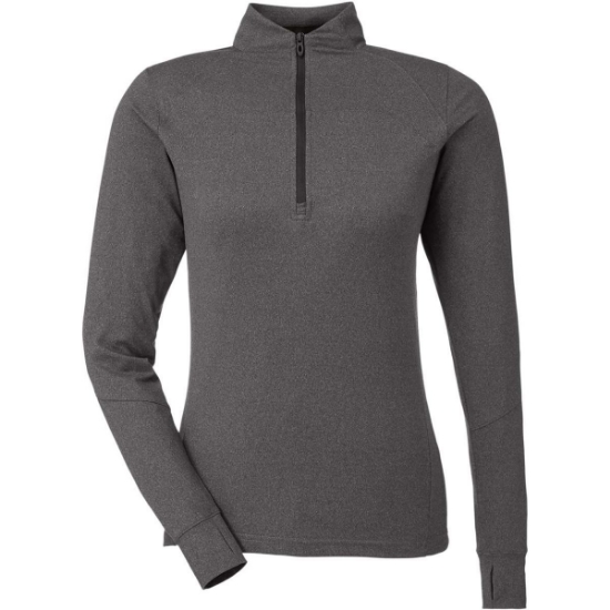 Custom Womens Spyre Quarter-Zip Pullover Black Frost