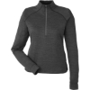 Custom Womens Mission Half-Zip Pullover Black Jasper