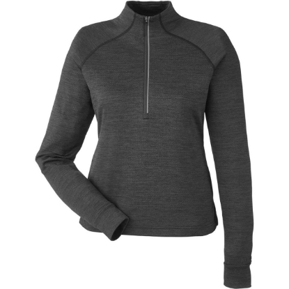 Custom Womens Mission Half-Zip Pullover Black Jasper