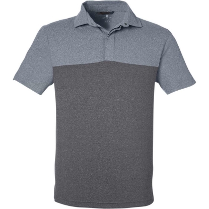 Custom Mens Spyre Flex Colorblock Polo Polar Frost/ Black Frost