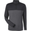 Custom Mens Spyre Flex Colorblock Quarter-Zip Pullover Black/ Black Frost