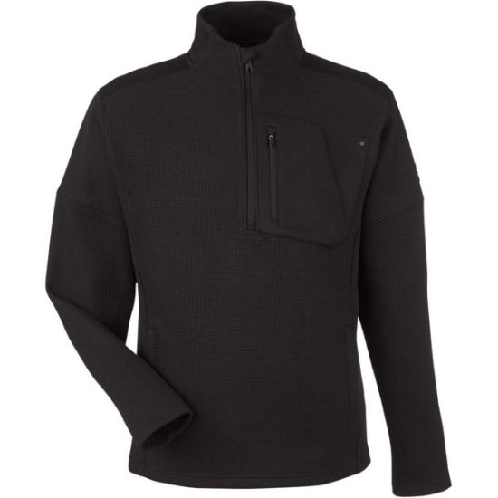 Custom Mens Constant Canyon Quarter-Zip Pullover Black