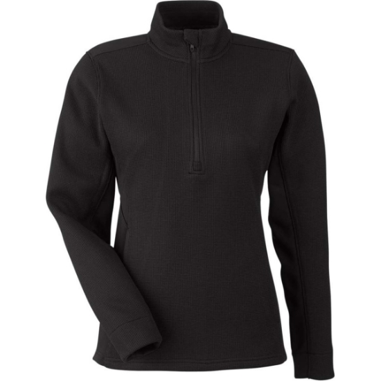 Custom Womens Constant Canyon Quarter-Zip Pullover Black