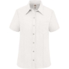 Custom Womens Short Sleeve Stretch Oxford Shirt White