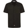 Custom Mens Industrial Short Sleeve Cotton Work Shirt Black