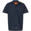 Custom Mens Industrial Short Sleeve Work Shirt Dark Navy