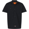 Custom Mens Tall Industrial Short Sleeve Work Shirt Black