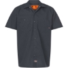 Custom Mens Tall Industrial Short Sleeve Work Shirt Dark Charcoal