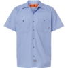 Custom Mens Tall Industrial Short Sleeve Work Shirt Light Blue