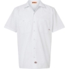 Custom Mens Tall Industrial Short Sleeve Work Shirt White