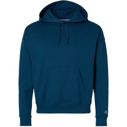 Custom Womens Powerblend® Hooded Sweatshirt Late Night Blue