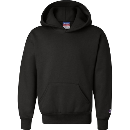 Custom Youth Powerblend® Hooded Sweatshirt Black