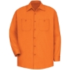 Custom Mens Cotton Uniform Shirt Orange