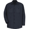 Custom Mens Tall Cotton Uniform Shirt Dark Navy