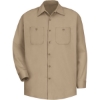 Custom Mens Tall Cotton Uniform Shirt Khaki