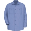 Custom Mens Tall Cotton Uniform Shirt Light Blue