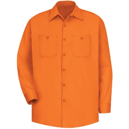 Custom Mens Tall Cotton Uniform Shirt Orange