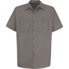 Custom Mens Cotton Short Sleeve Uniform Shirt Graphite