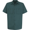 Custom Mens Cotton Short Sleeve Uniform Shirt Spruce Green