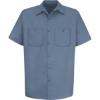 Custom Mens Tall Cotton Short Sleeve Uniform Shirt Postman Blue