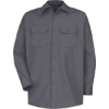 Custom Mens Deluxe Heavyweight Cotton Shirt Charcoal