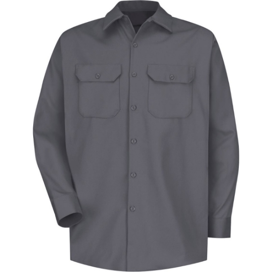Custom Mens Deluxe Heavyweight Cotton Shirt Charcoal