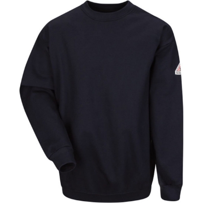 Custom Mens Flame Resistant Crewneck Sweatshirt Navy