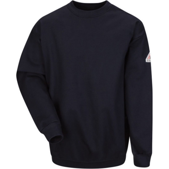 Custom Mens Flame Resistant Crewneck Sweatshirt Navy