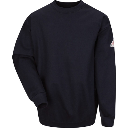 Custom Mens Tall Flame Resistant Crewneck Sweatshirt Navy