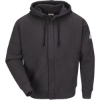 Custom Mens Tall Zip-Front Hooded Sweatshirt Charcoal