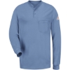Custom Mens Tall Long Sleeve Tagless Henley Shirt Light Blue
