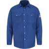 Custom Mens Tall Snap-Front Uniform Shirt - EXCEL FR Royal Blue