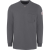 Custom Mens Knit Long Sleeve T-Shirt Charcoal