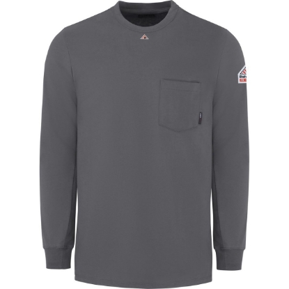 Custom Mens Knit Long Sleeve T-Shirt Charcoal