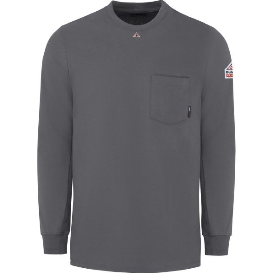 Custom Mens Knit Long Sleeve T-Shirt Charcoal