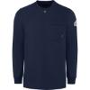 Custom Mens Knit Long Sleeve T-Shirt Navy