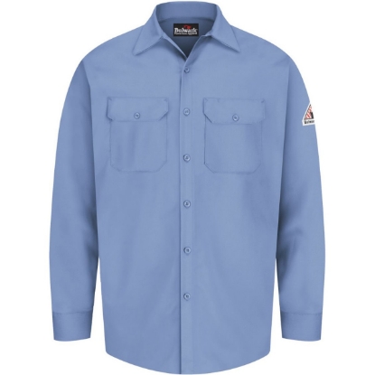 Custom Mens Tall Flame Resistant Excel Work Shirt Light Blue