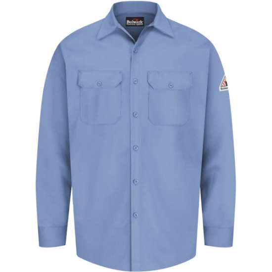 Custom Mens Tall Flame Resistant Excel Work Shirt Light Blue