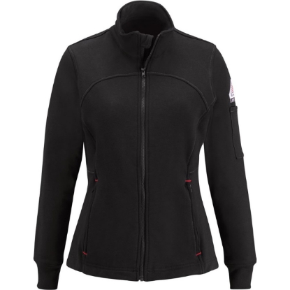 Custom Womens Full-Zip Fleece Jacket Black