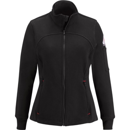 Custom Womens Full-Zip Fleece Jacket Black